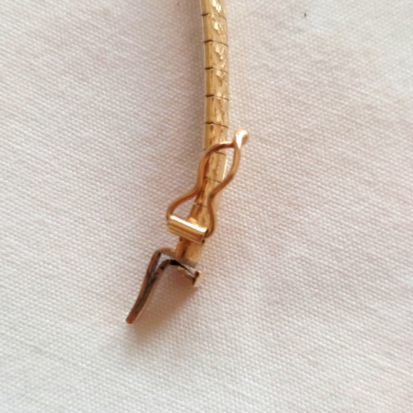 Zales Vintage Elegant 14k Gold Flexable Bangle Bracelet (7"L×1/4"W) Italy Chic - Picture 10 of 15